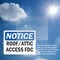 Signmission Roof Attic Access FDC OSHA Notice Sign, Vinyl Decal, 10in W x 7in L, 2PK OS-2PACK-NS-D-710-L-18122 - alternate 2